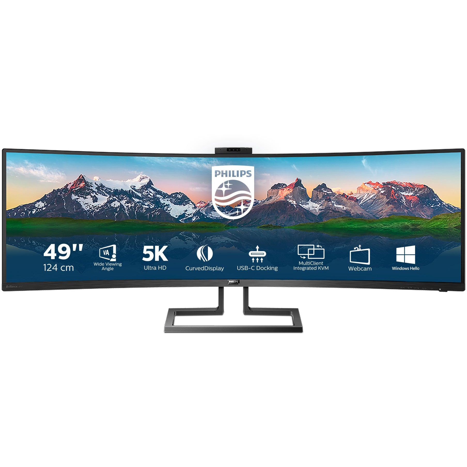 Philips 124.0cm(48.8") 499P9H 32:09 2xHDMI+DP+USB-C WebCam