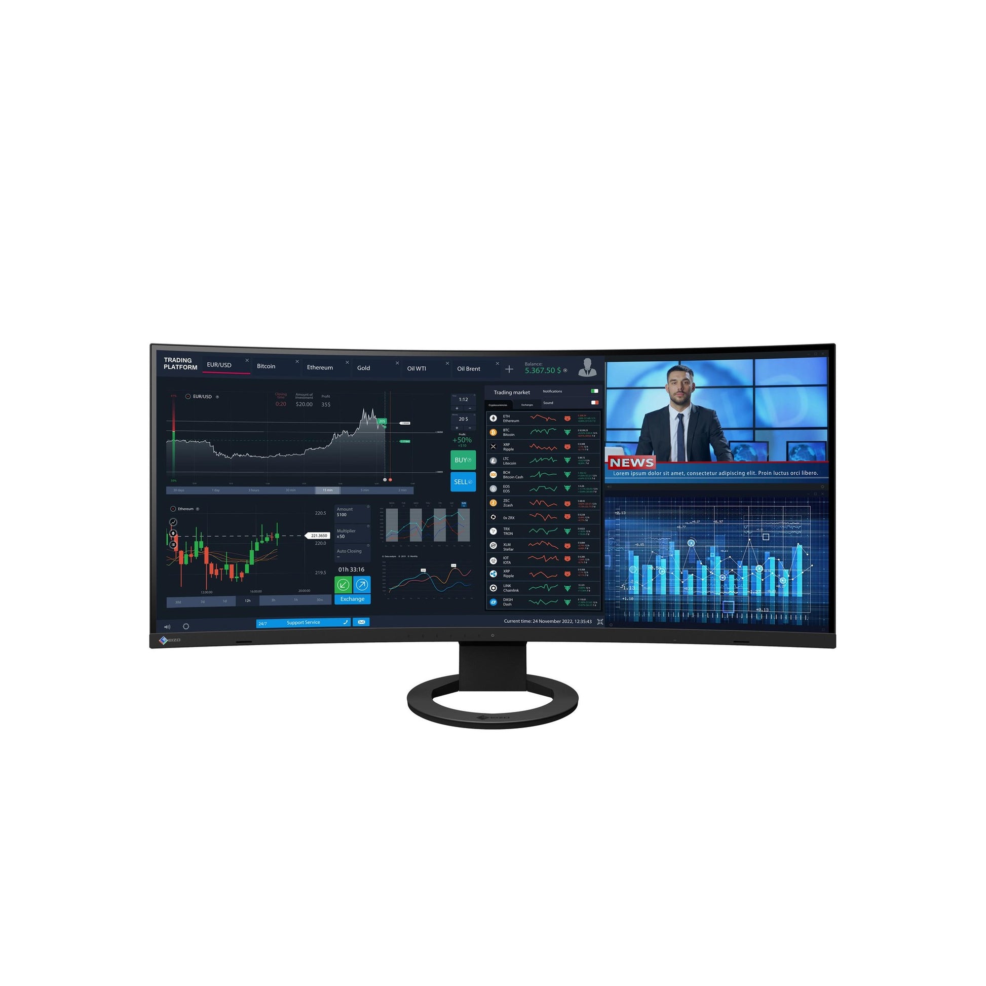 EIZO EV3895-Swiss Edition 37.5 schwarz