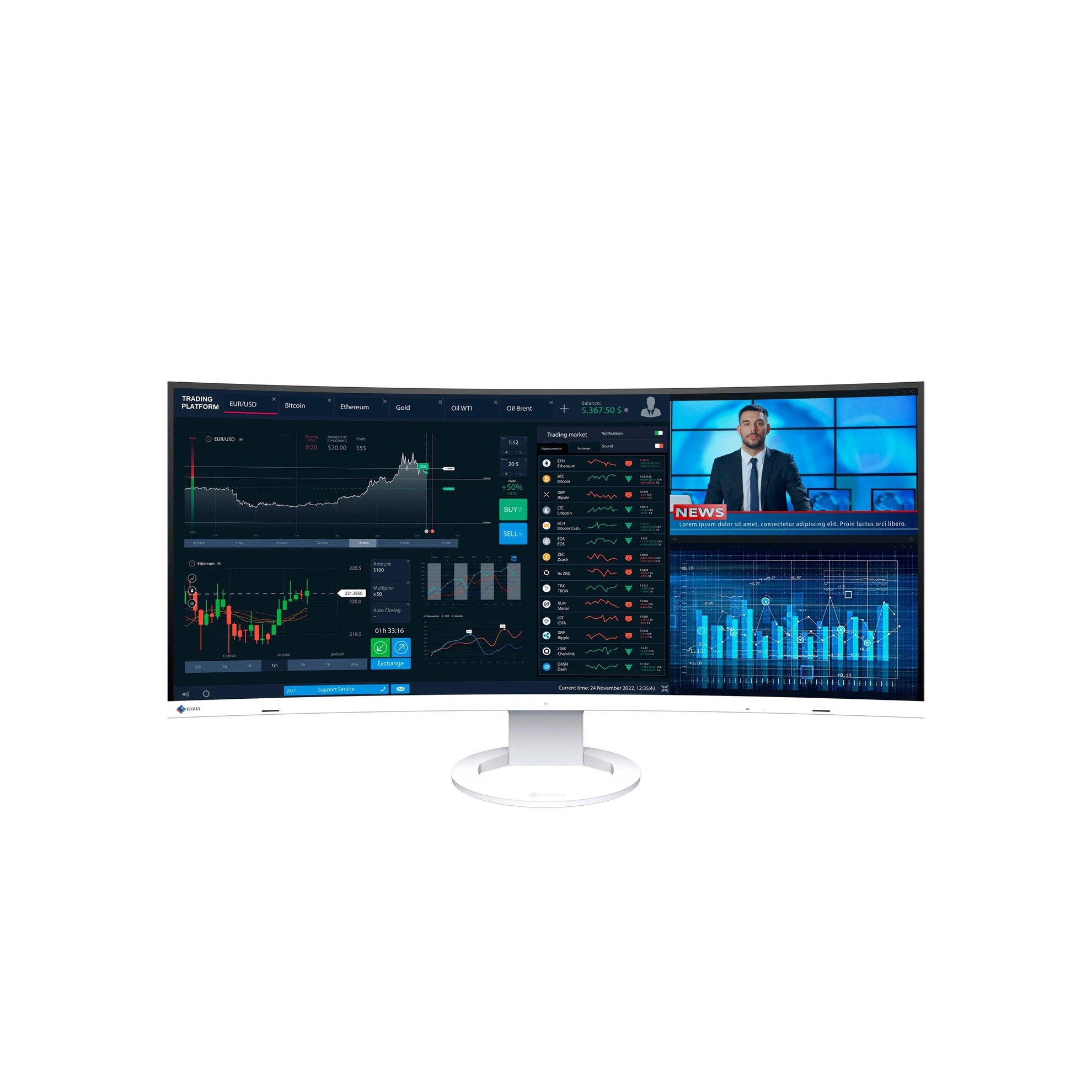 EIZO EV3895-Swiss Edition 37.5 weiss