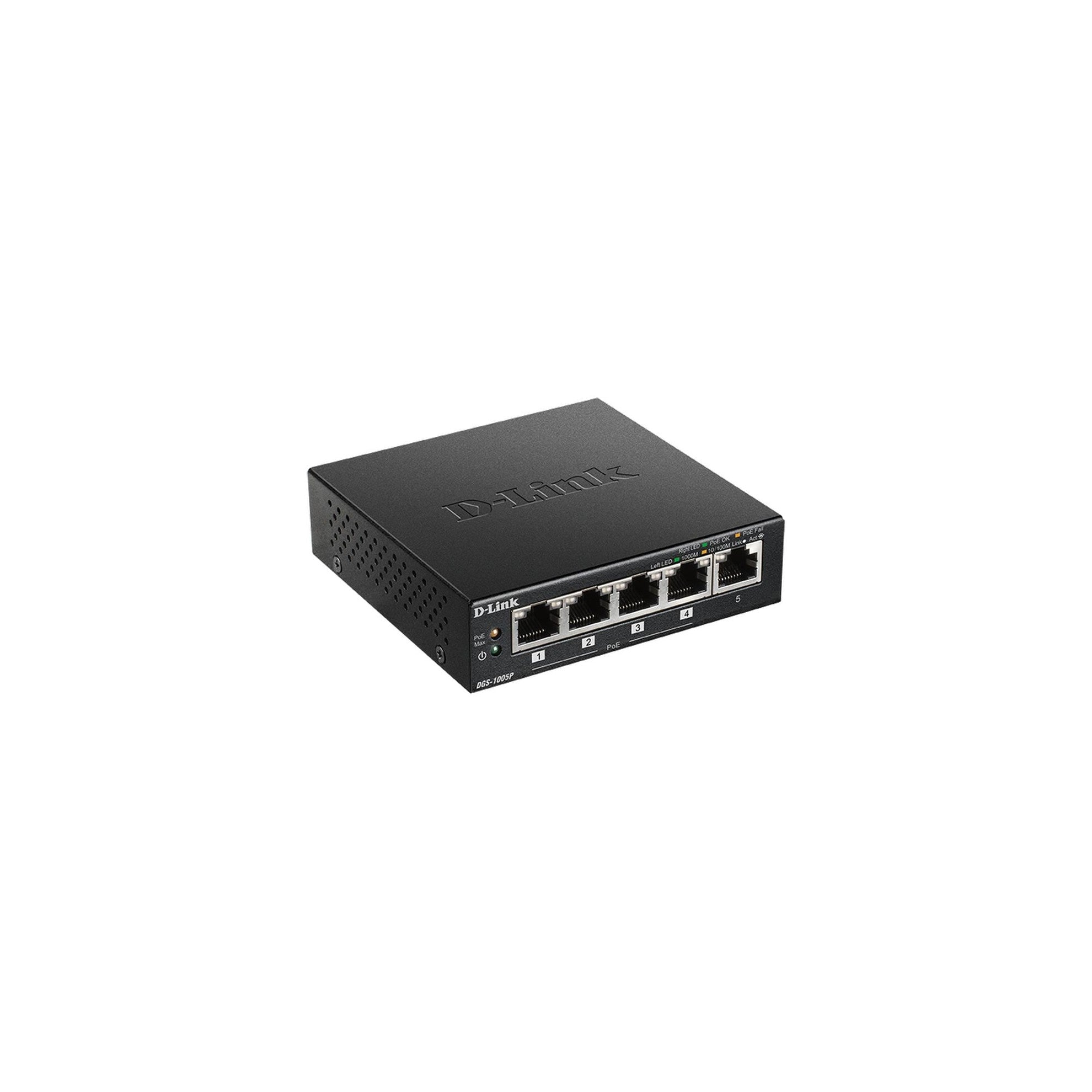 D-Link DGS-1005P/E: 5 Port PoE+ Switch