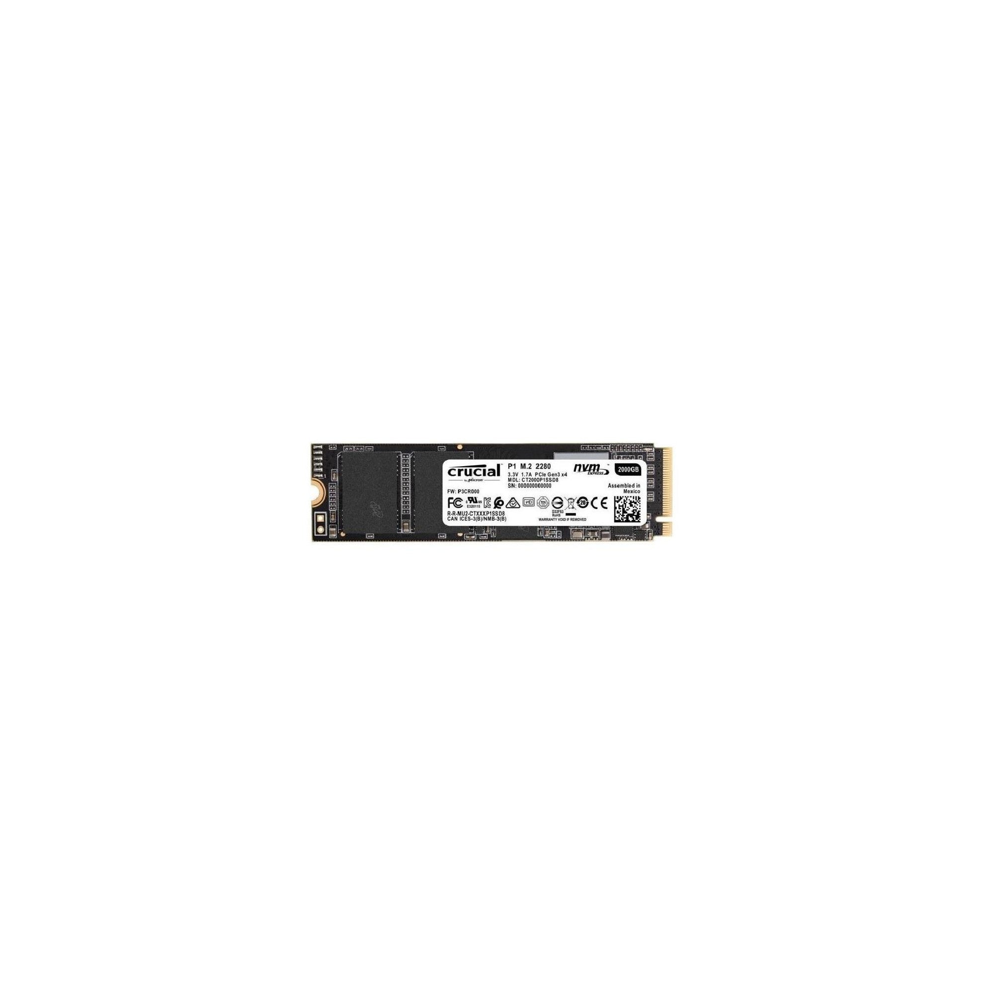 Crucial SSD P1 2TB, M.2 NVMe PCIe Gen3 x4