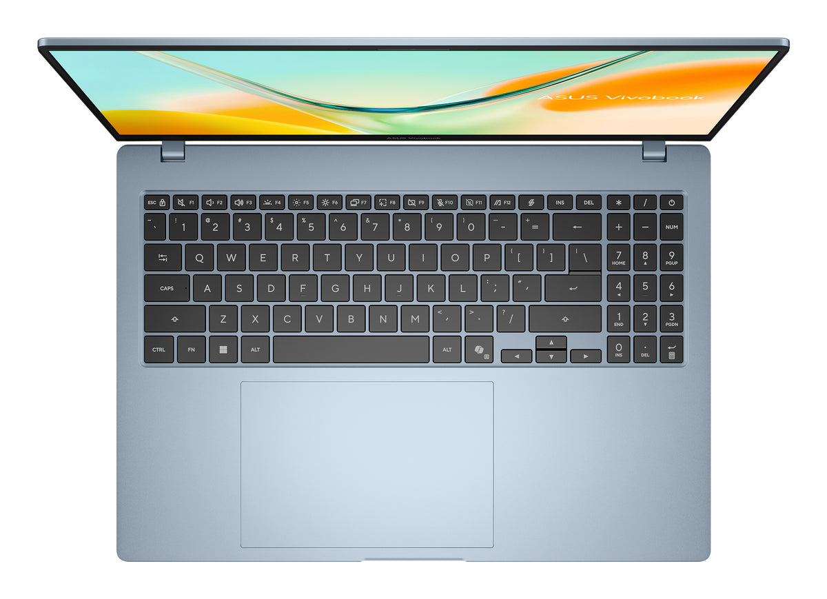 ASUS Vivobook S16 S5608QA Copilot+ PC Snapdragon X1-26-101 Laptop 40,6 cm (16") WUXGA 8 GB LPDDR5x-SDRAM 256 GB SSD Wi-Fi 6E (802.11ax) Windows 11 Home Blau