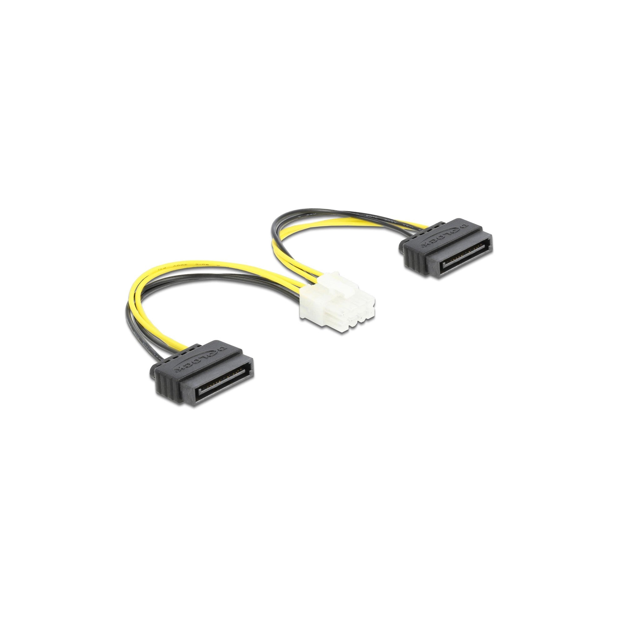 Delock 2x SATA 15Pin - 8 Pin EPS Stecker