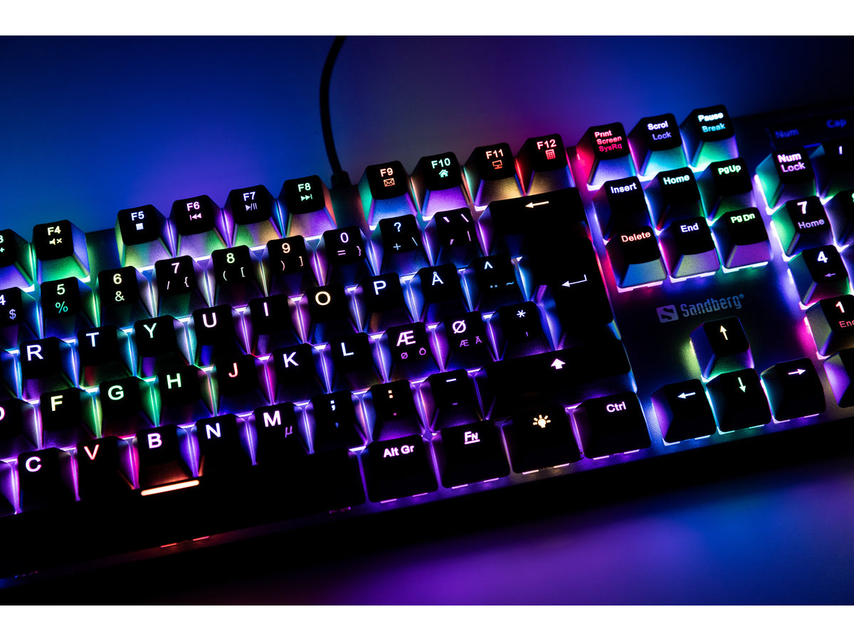Sandberg 640-29 Tastatur Gaming USB QWERTY Nordisch Schwarz