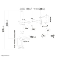 Neomounts FPMA-D1330SILVER Monitorarm 10-30"