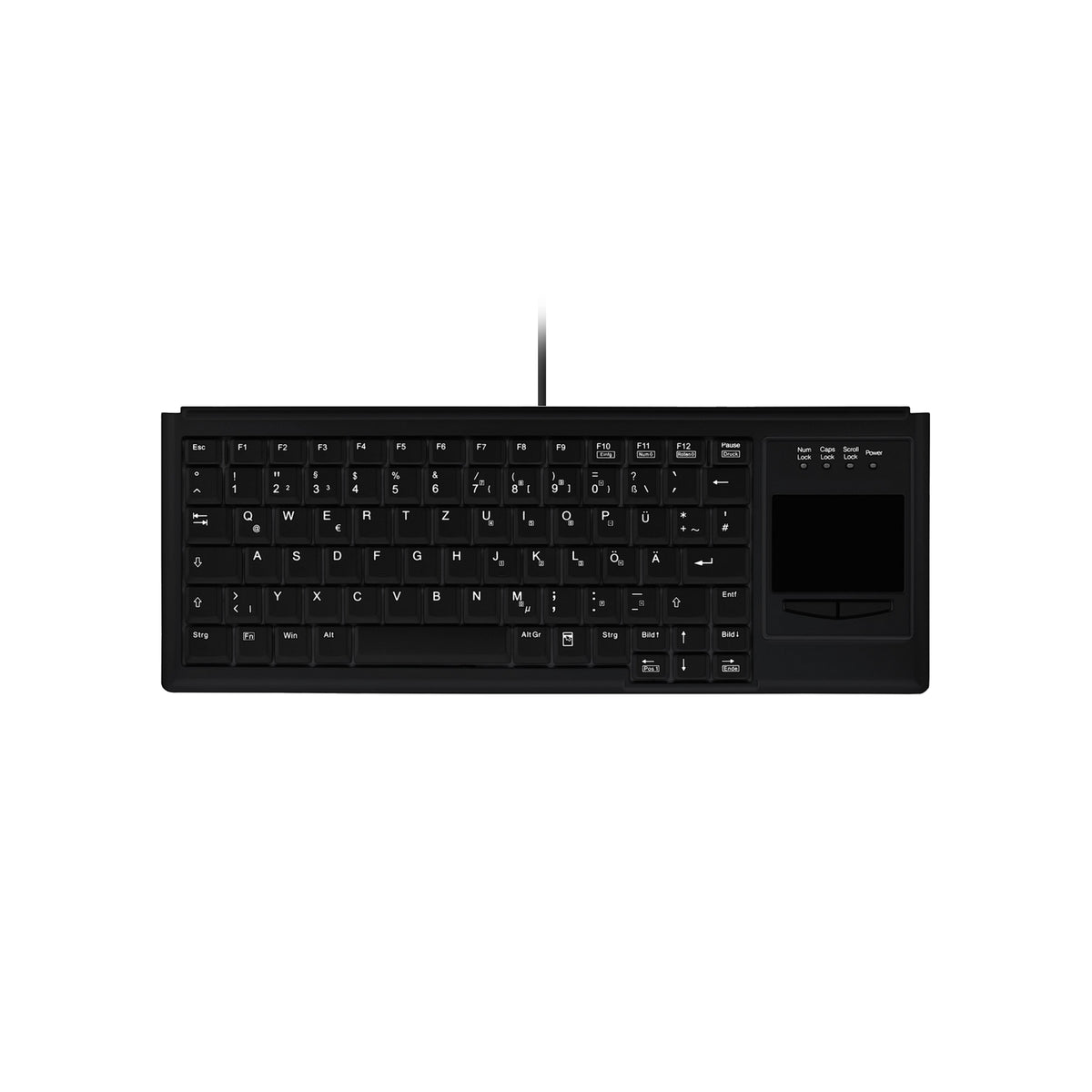 Contour Design Active Key Keyboard touchpad USB Black EN Tastatur Industriell UK Englisch Schwarz