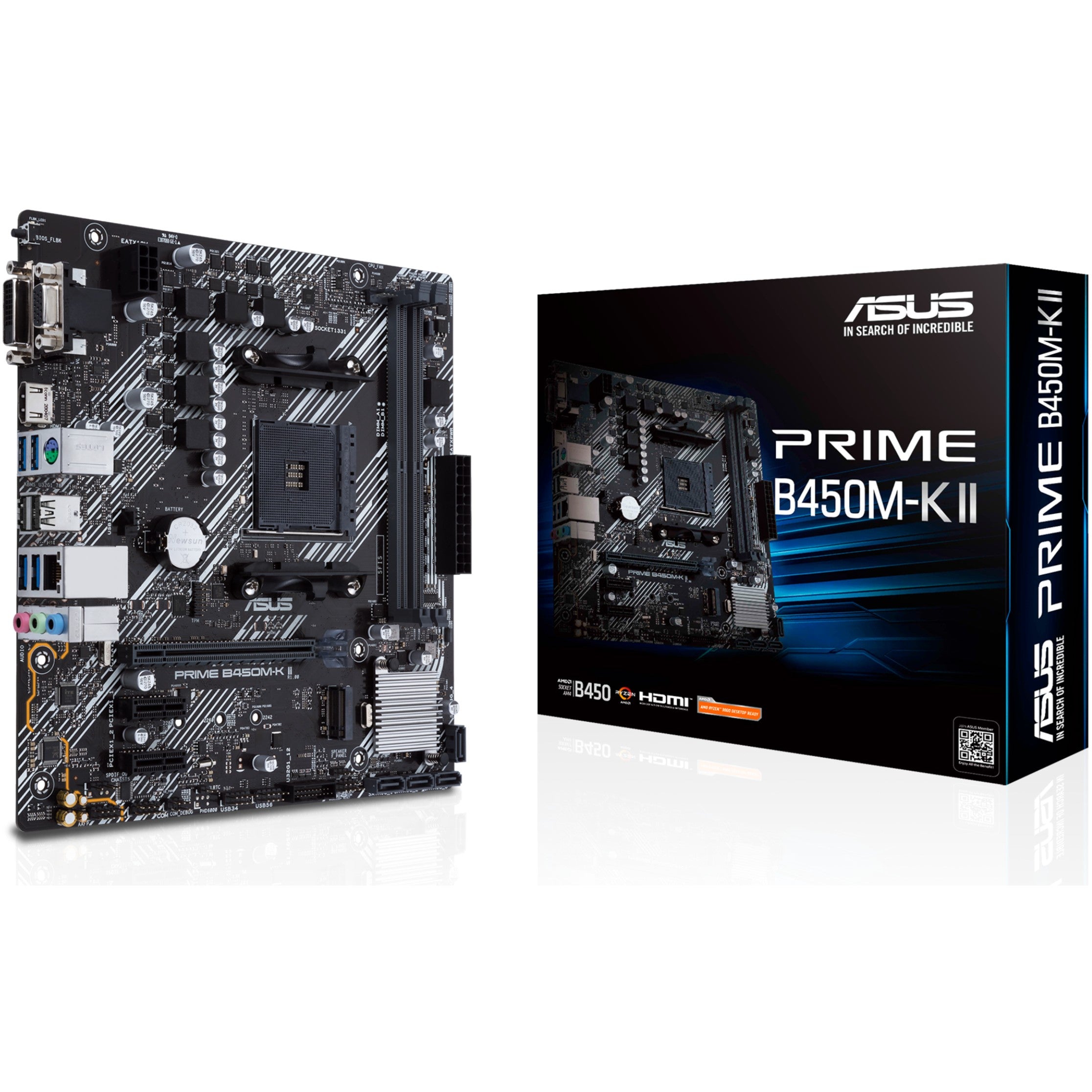 MB ASUS PRIME B450M-K II (AMD.AM4.DDR4.mATX)