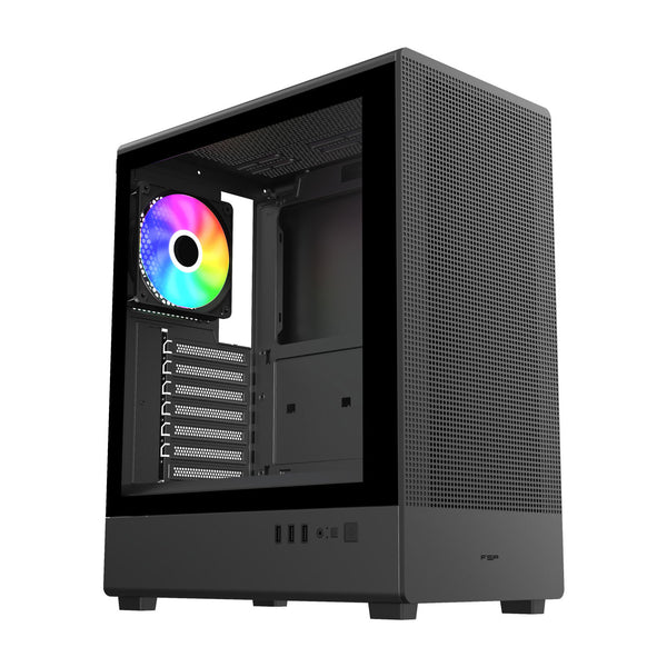 FSP M221-BA Boîtier Midi Tour mATX, ATX Noir ARGB