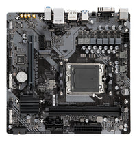 GIGABYTE B650M S2H Mainboard - AMD Ryzen 9000er-Serie, 5+2+2 Phasen VRM, bis zu 6400 MHz DDR5 (OC), 1xPCIe 4.0 M.2, GbE LAN, USB 3.2 Gen 1