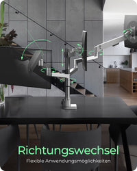 ICY BOX IB-MS525-T, Monitorständer mit Tischhalterung für drei Monitore bis zu 30" (76 cm)