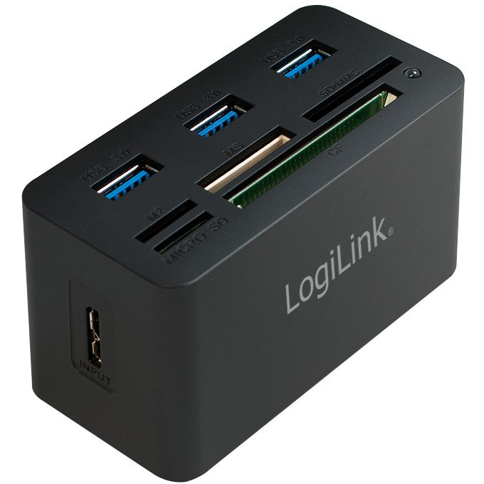 LogiLink CR0042 USB 3.0 HUB 3-Port 3x USB 3.0| All-in-One Kartenleser