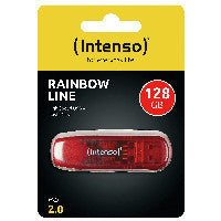 Intenso Rainbow Line USB-Stick 128 GB USB Typ-A 2.0 Rot, Transparent