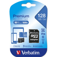 CARD 128GB Verbatim Pemium MicroXC 90MB/s +Adapter