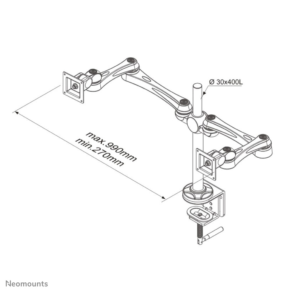 Neomounts FPMA-D930D Monitorarm 10-30"