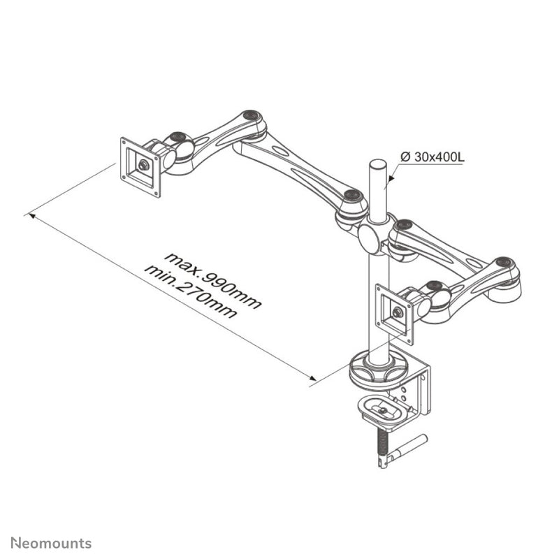 Neomounts FPMA-D930D Monitorarm 10-30"