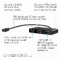 HP D HP USB-C HUB 3Port HP SuperSpeed USB3.0 passiv Black – Ansicht 3