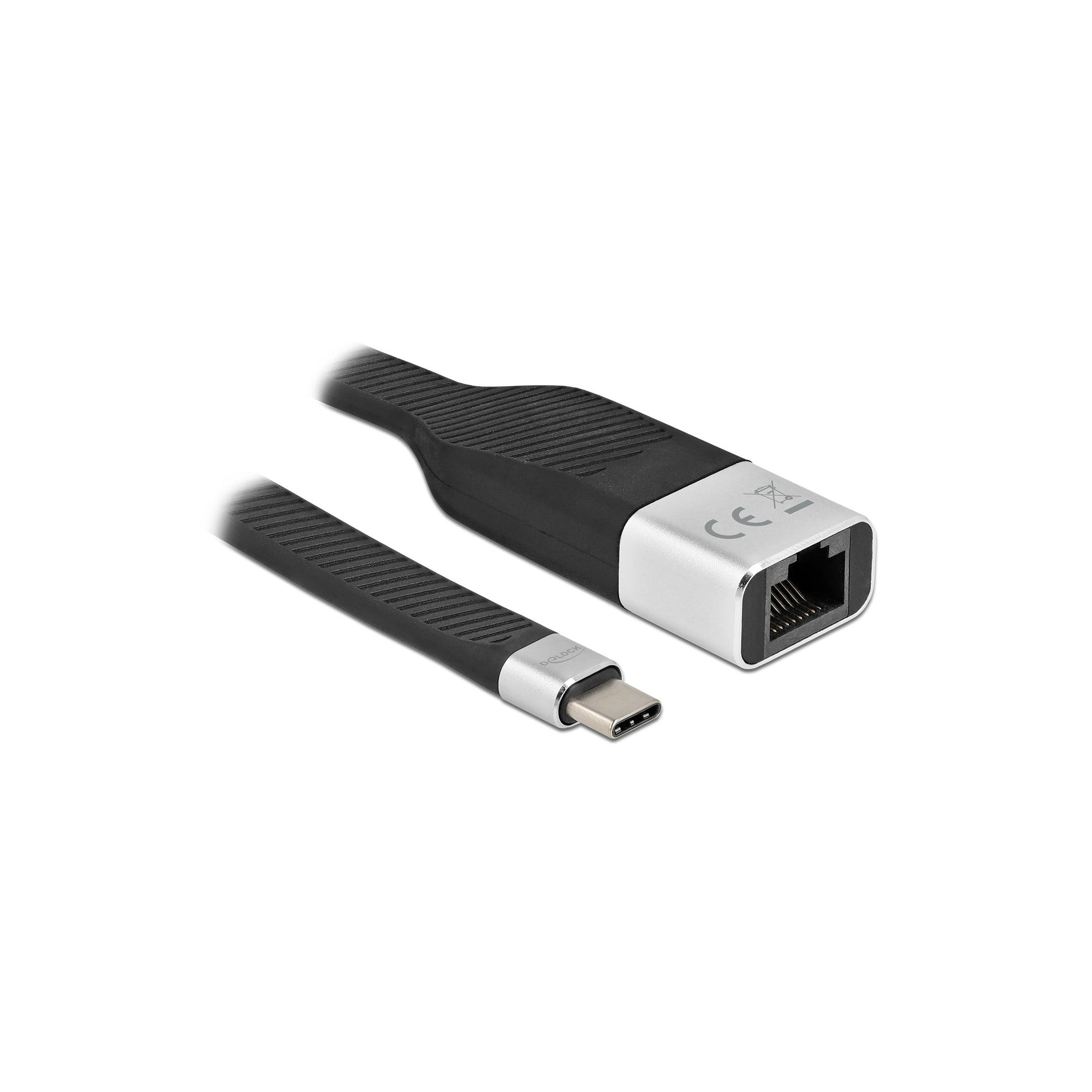 Delock FPC USB Type-C zu Gigabit LAN, 15cm