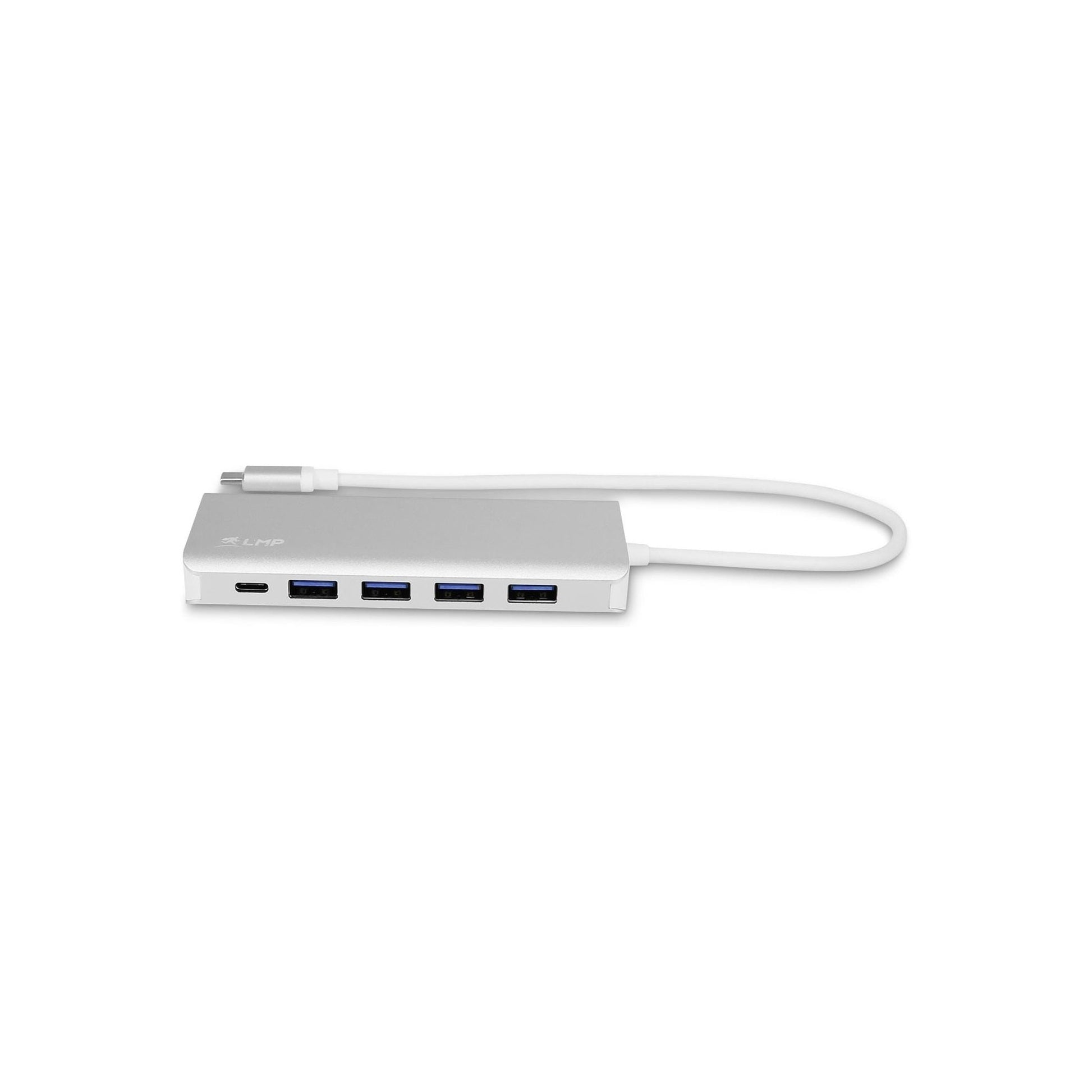 LMP USB-C Hub, 4xUSB-A, 3xUSB-C, Silber