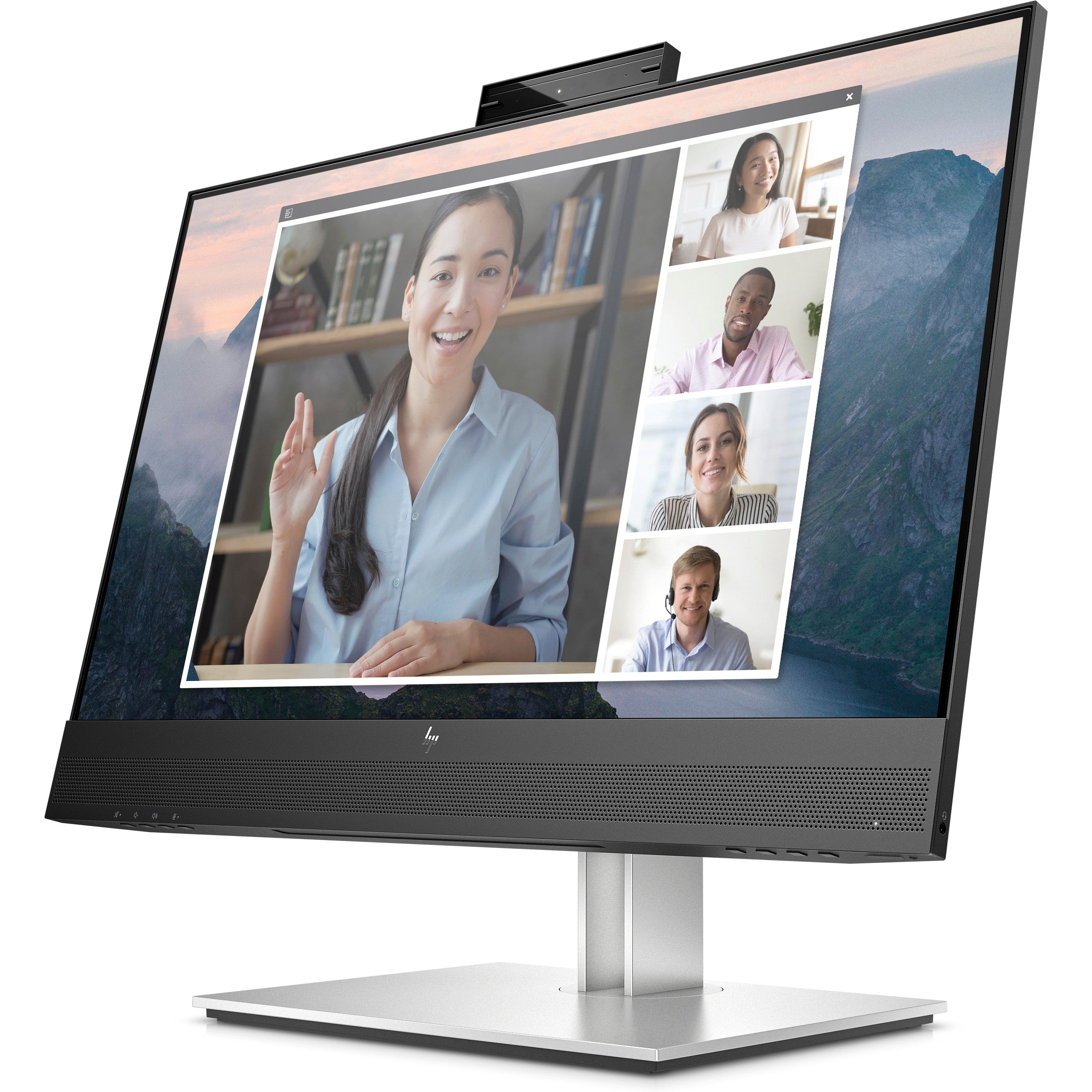 60.45cm/23.8'' (1920x1080) HP E24mv G4 Conferencing Monitor 16:9 5ms IPS HDMI VGA DisplayPort VESA Pivot Speaker Full HD Black/Silver