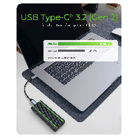 ICY BOX IB-1824ML-C31 Externes USB-C 3.2 Gehäuse für M.2 NVMe SSD mit LED-Beleuchtung – Ansicht 2