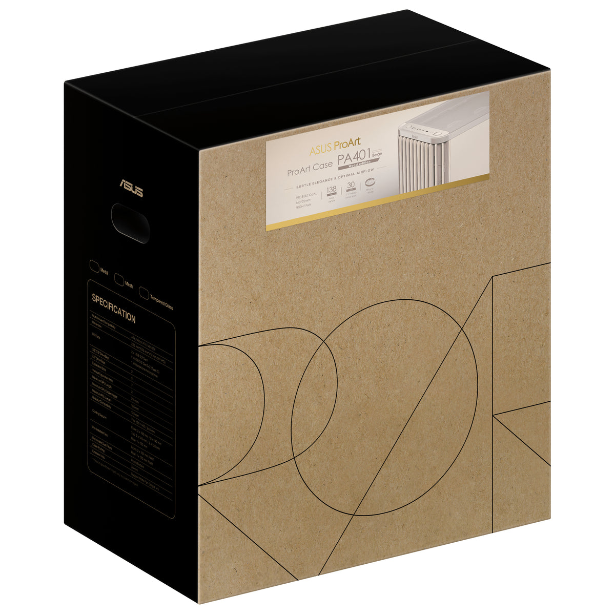 ASUS ProArt PA401 Wood Edition Beige - Tempered Glass Panel