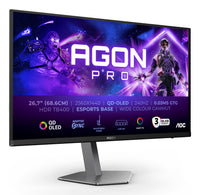 AOC AGON PRO AG276QZD2 Computerbildschirm 67,3 cm (26.5") 2560 x 1440 Pixel Quad HD QD-OLED Schwarz, Grau