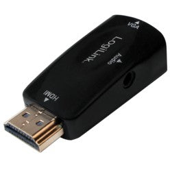 Logilink HDMI Adapter A/M zu VGA/F + 3.5 mm/W. 1080p. schw.