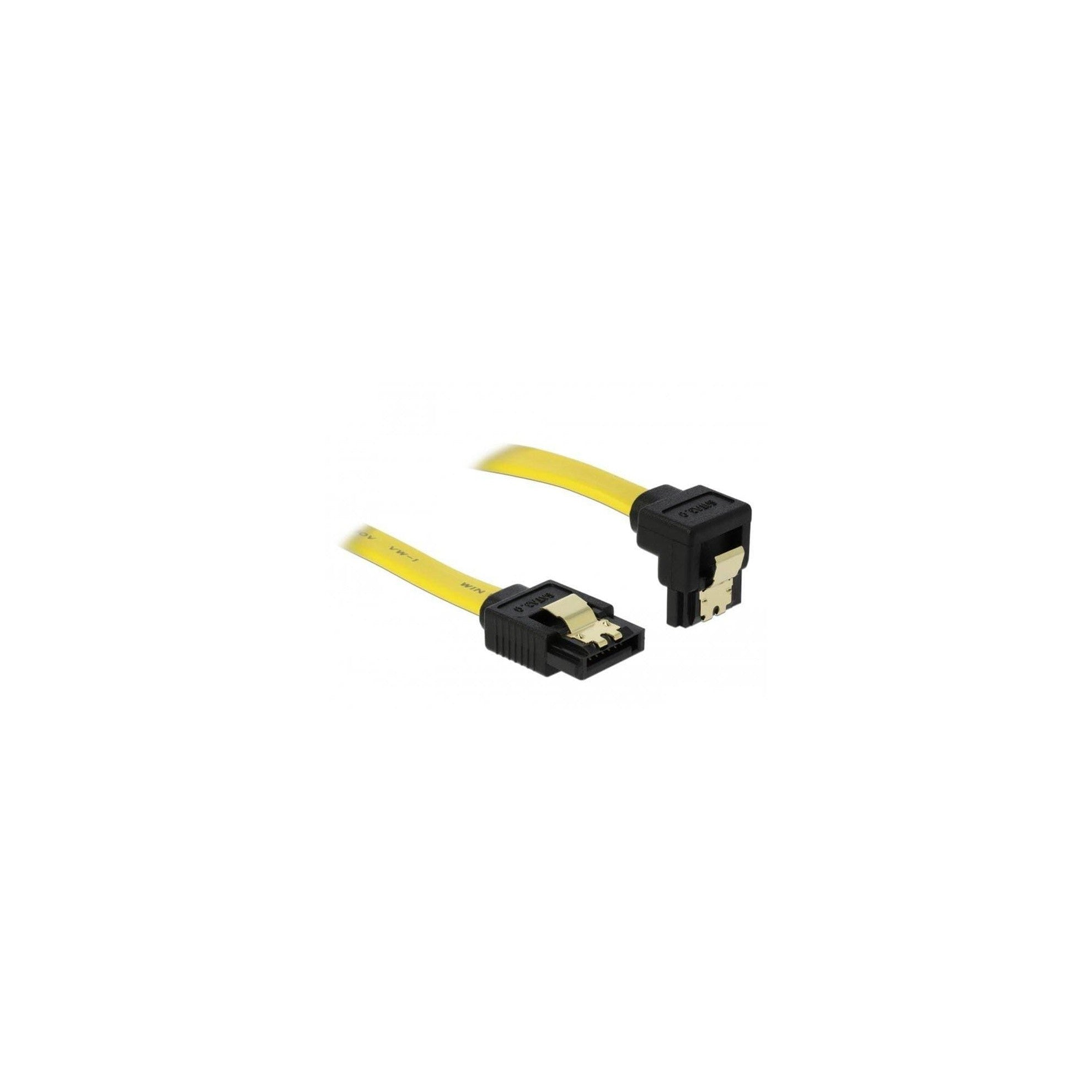 SATA2 Kabel intern, 30cm mit Clip, gelb