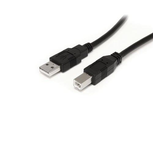 StarTech USB 2.0 A auf B Kabel Aktives USB-Kabel und Adapter, Stecker/Stecker, Schwarz, USB Anschlusskabel, USB2HAB30AC