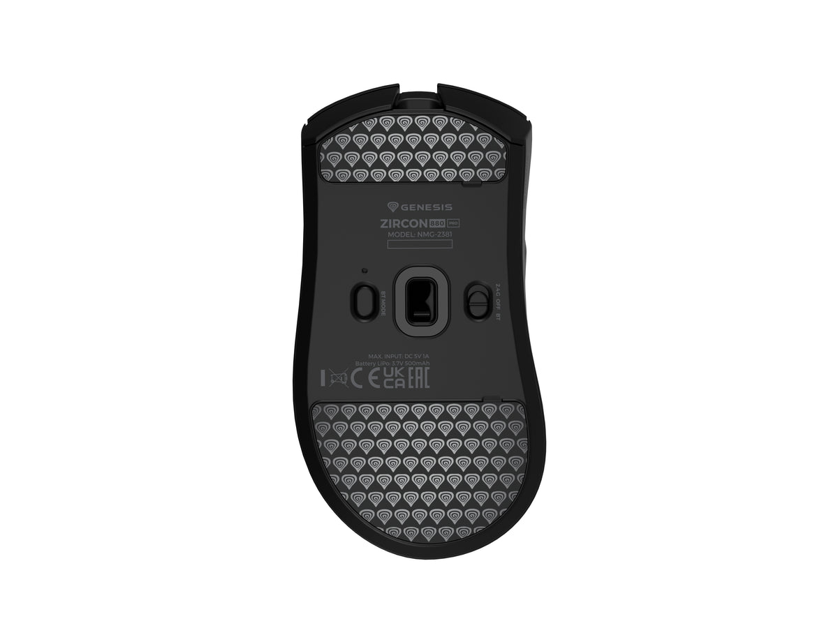 GENESIS Zircon 880 Pro Maus Gaming Rechts RF Wireless + Bluetooth + USB Type-C Optisch 30000 DPI