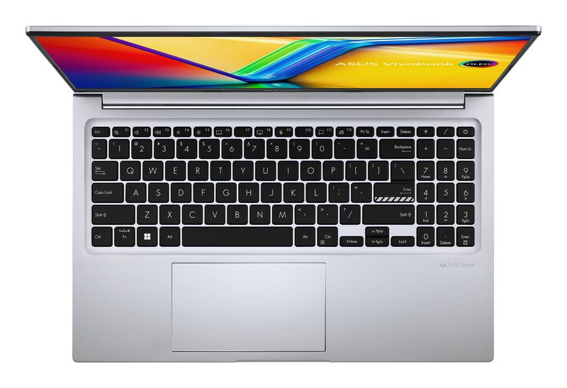 ASUS Vivobook 15 OLED X1505VA-MA884W Intel® Core™ i9 i9-13900H Laptop 39,6 cm (15.6") 2.8K 16 GB DDR4-SDRAM 1 TB SSD Wi-Fi 6E (802.11ax) Windows 11 Home Deutsch Silber