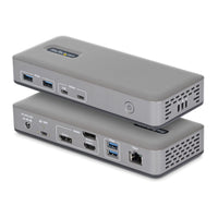 StarTech.com Dreifach Monitor USB-C Dockingstation, Dreifach 4K 60Hz MST Dock, DisplayPort und HDMI, 100W Power Delivery Laptop-Ladung, 1GbE, treiberlos, Multi-Monitor Dock, Windows