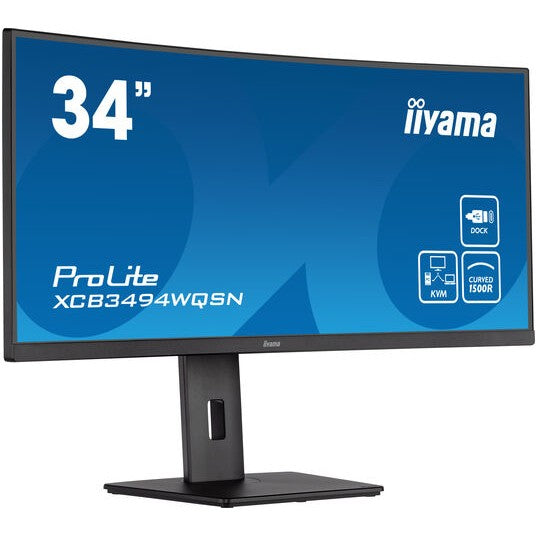 34''/86.4cm (3440x1440) iiyama XCB3494WQSN 0.4ms HDMI DisplayPort USB 3.0 Height Adj. Stand Speaker Black