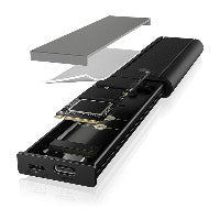 ICY BOX IB-1807MT-C31 Externes USB-C 3.2 Gehäuse für M.2 NVMe SSD mit Schreibschutz – Ansicht 3