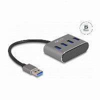 DeLOCK 4 Port USB 3.2 Gen 1 Hub mit Typ-A Anschluss Buchsen oben
