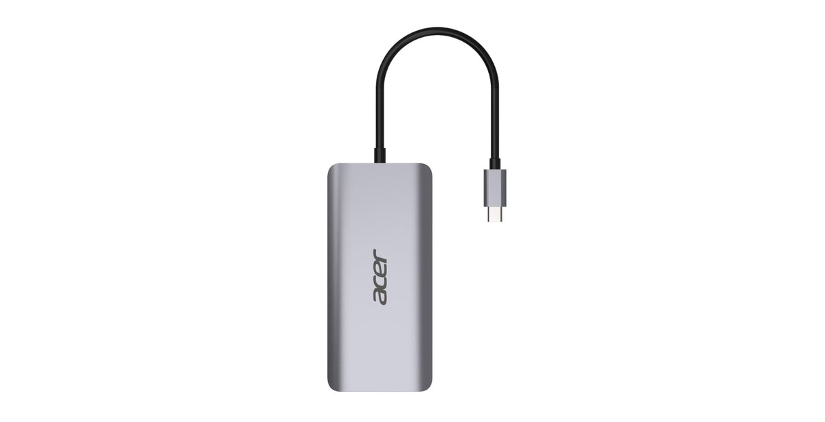 Acer 12-in-1 Type-C Dongle Kabelgebunden USB 3.2 Gen 1 (3.1 Gen 1) Type-C Silber