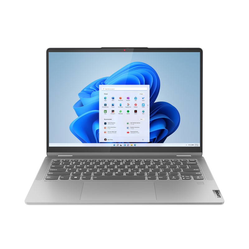 Lenovo IdeaPad Flex 5 14ABR8 AMD Ryzen™ 5 5625U Hybrid (2-in-1) 35,6 cm (14") Touchscreen WUXGA 16 GB LPDDR4x-SDRAM 512 GB SSD Wi-Fi 6 (802.11ax) Windows 11 Home Deutsch Grau