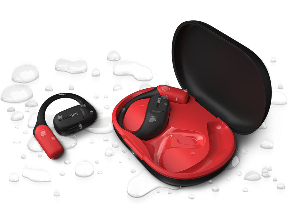 Philips 6000 series TAA6709BK/00 Kopfhörer & Headset True Wireless Stereo (TWS) Ohrbügel Sport Bluetooth Schwarz, Rot