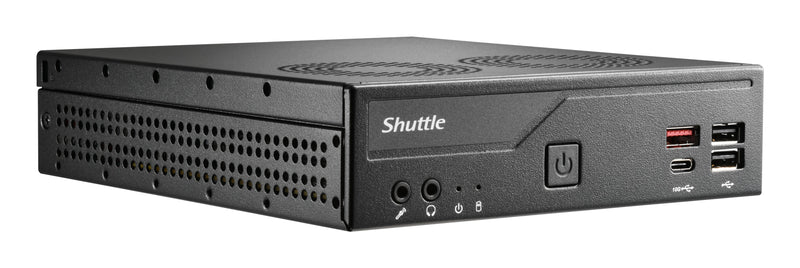 Shuttle Slim PC DH810 , S1851, 1x HDMI (2.1), 1x DP, 1x USB-C (DP), 1x 2.5" , 2x M.2, 2x LAN (Intel 1G + 2.5G), 2x COM, 24/7 Dauerbetrieb, inkl. VESA