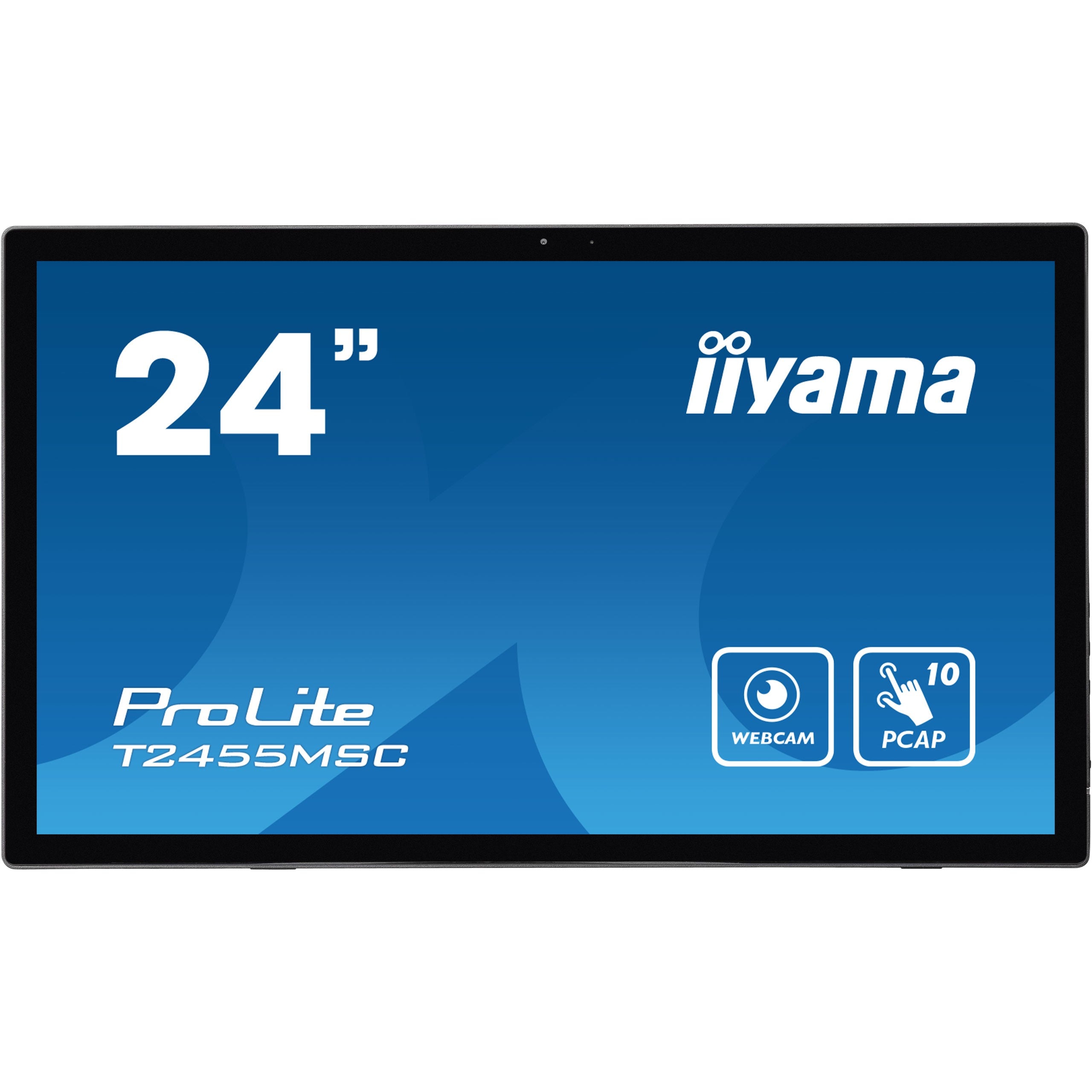 60.5cm/24'' (1920x1080) iiyama ProLite T2455MSC-B1 16:9 FHD IPS Touch 5ms HDMI DP USB Speaker Black