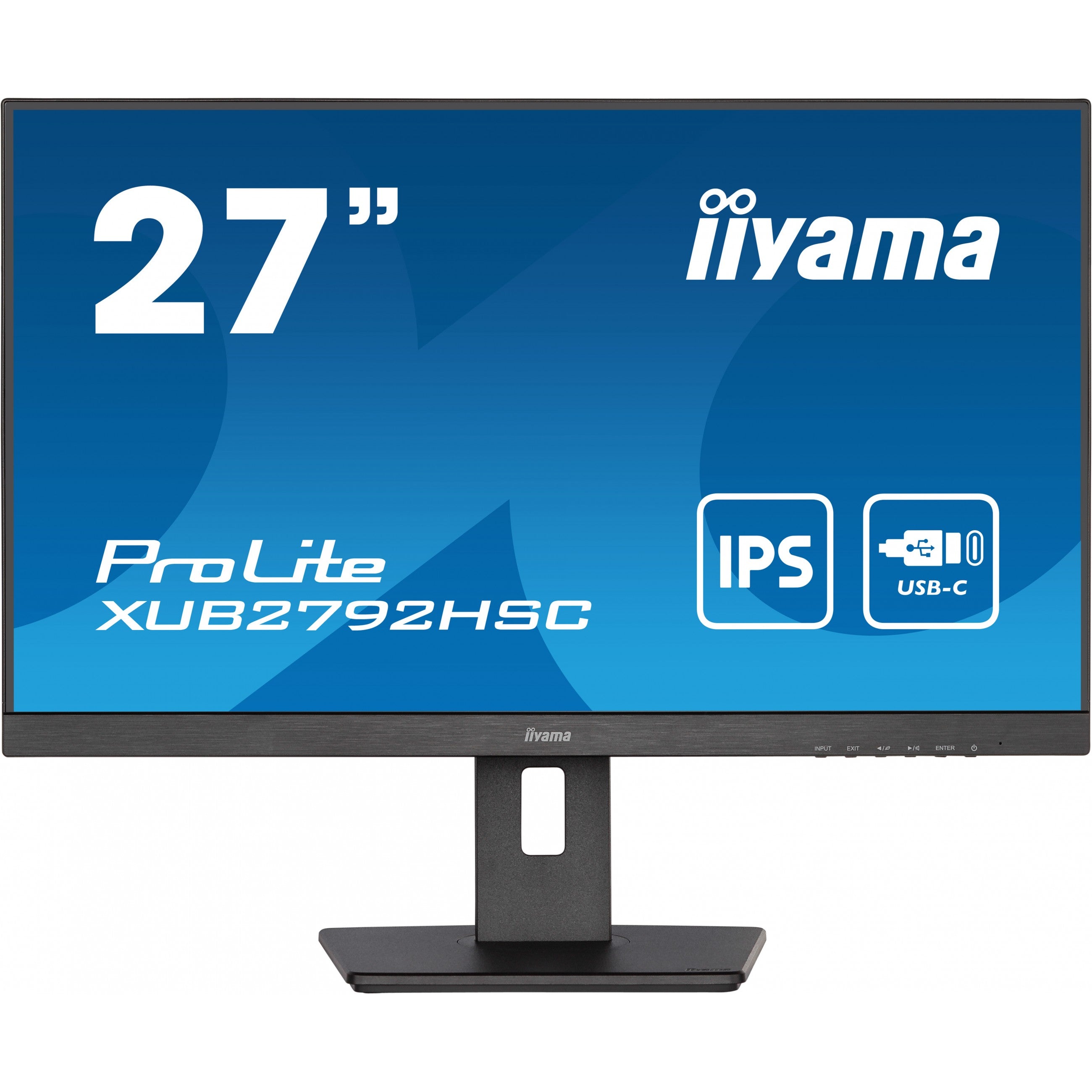 68.6cm/27' (1920x1080) iiyama XUB2792HSC-B5 16:9 4ms IPS HDMI DisplayPort USB-C VESA Pivot Speaker Full HD Black