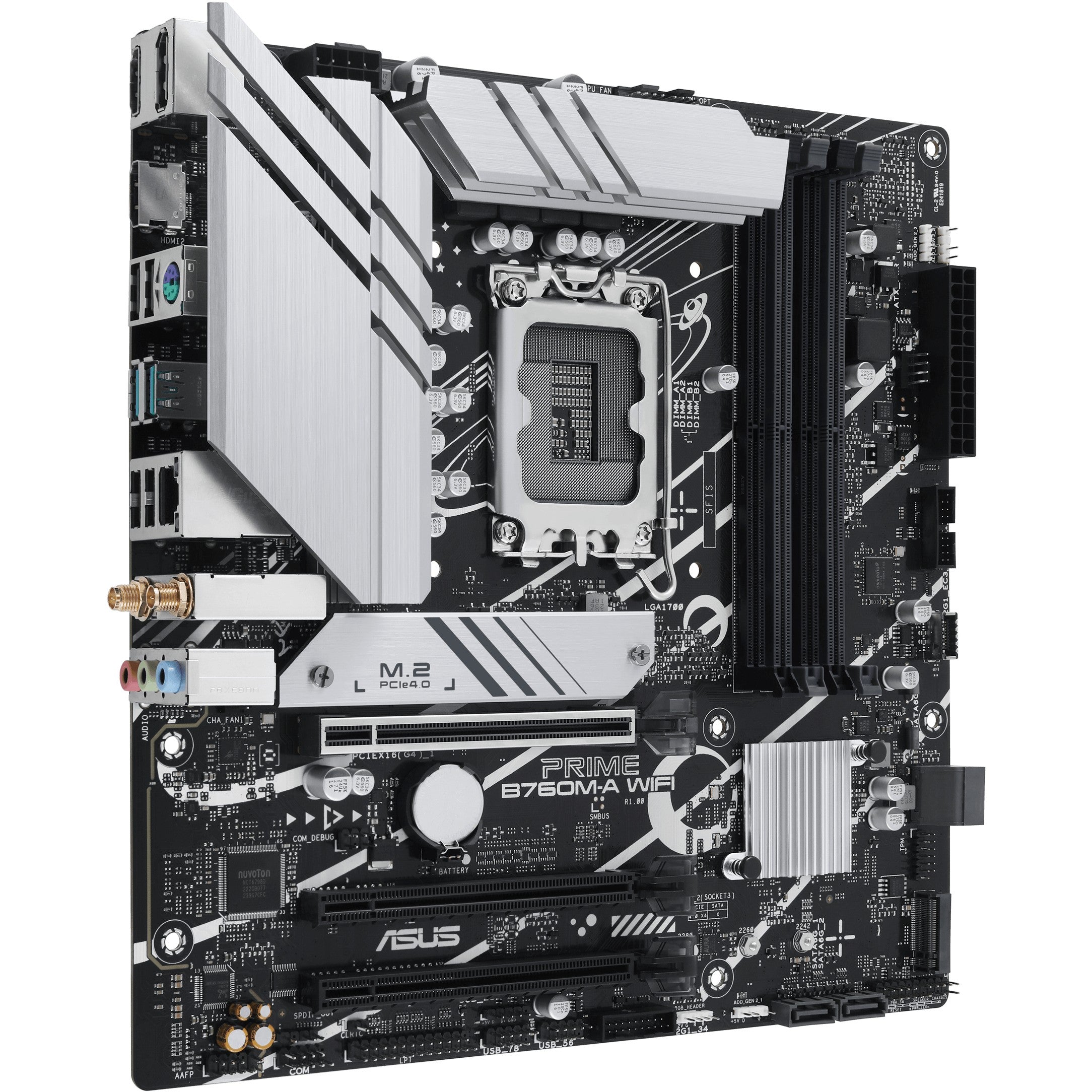 ASUS PRIME B760M-A WIFI S1700/DDR5/2xHDMI-1xDP/µATX Optional: 1x COM. 1x LPT