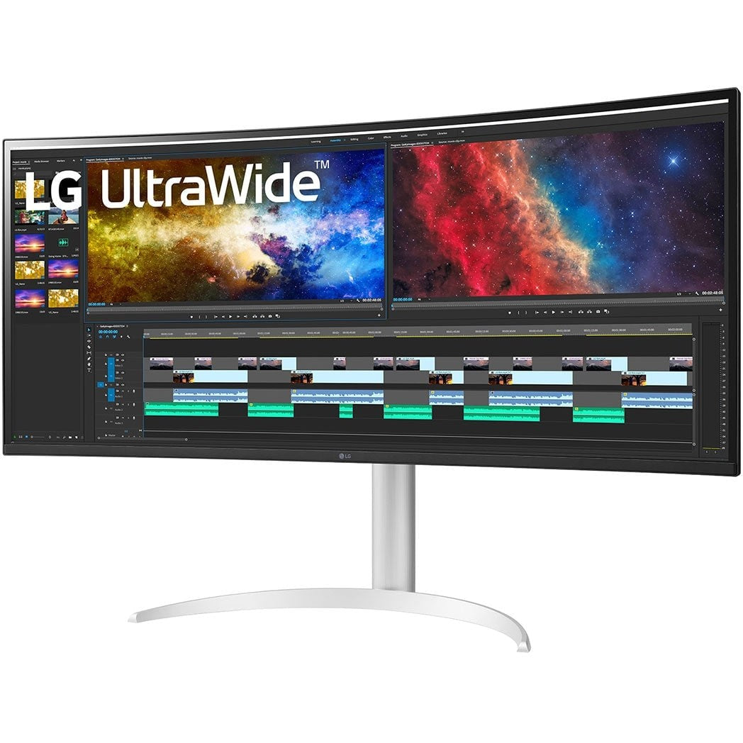 96.5cm/38" (3840x1600) LG UltraWide 38BQ85C-W 21:9 UWQHD IPS Curved 5ms 75Hz HDMI DP USB-C Speaker White