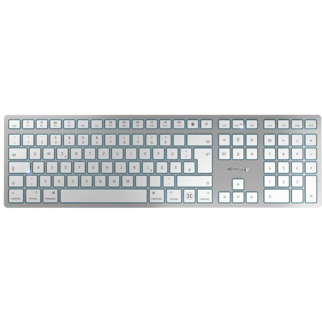Cherry KW 9100 SLIM - Tastatur wireless white QWERTZ DE mit Mac-Layout