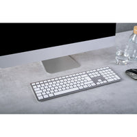 Cherry KW 9100 SLIM - Tastatur wireless white QWERTZ DE mit Mac-Layout