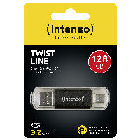 Intenso Twist Line USB-Stick 128 GB USB Type-A / USB Type-C 3.2 Gen 1 (3.1 Gen 1) Anthrazit