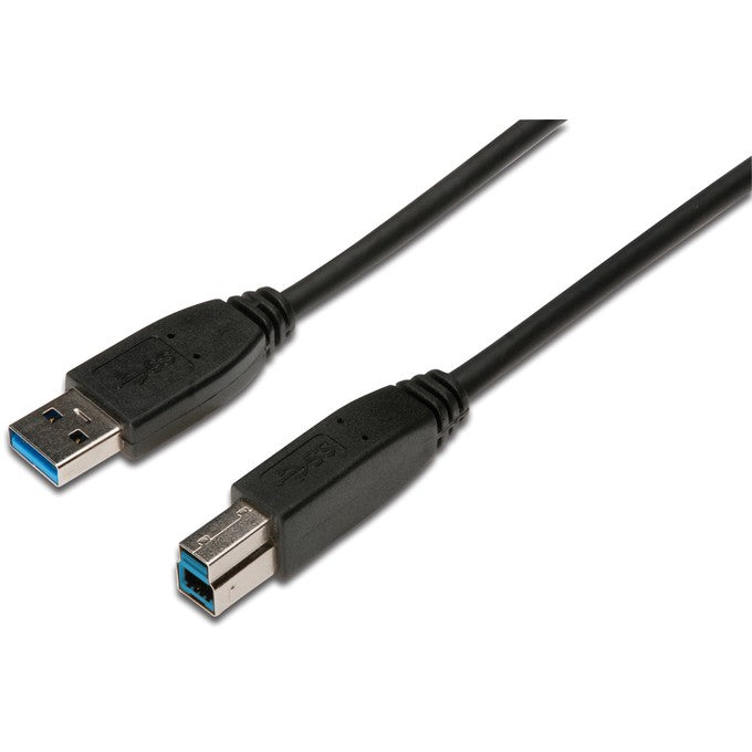 DIGITUS USB 3.0 Anschlusskabel Typ A -B St/St 1.8m. sw Polybeutel