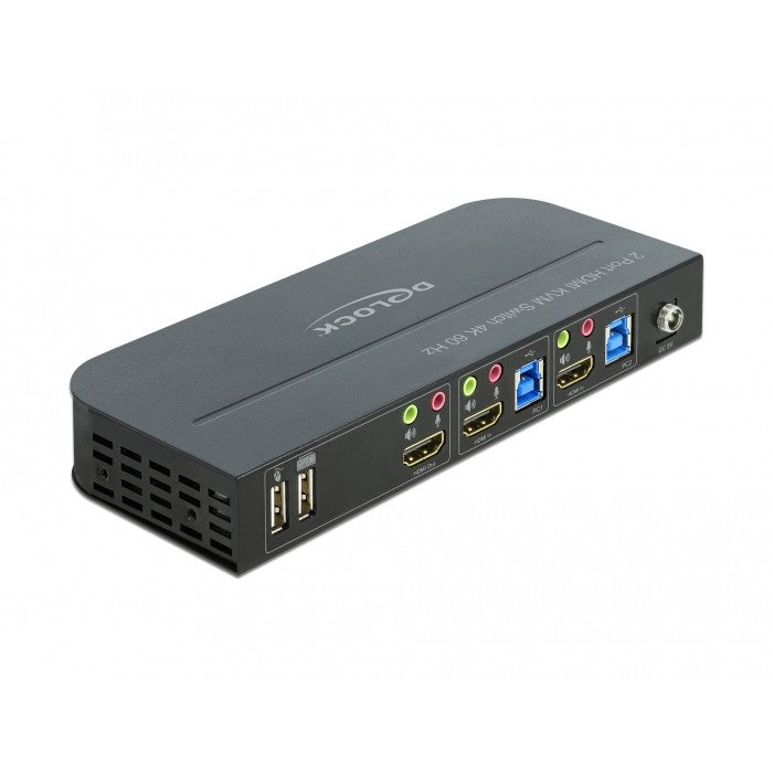 DELOCK HDMI KVM Switch 4K 60Hz mit USB 3.0 und Audio