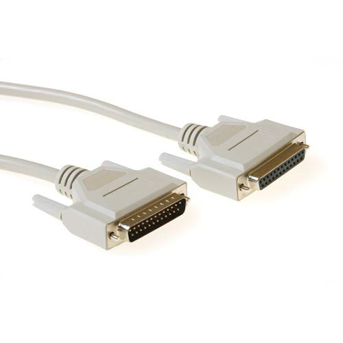 ACT AK4055 Serien-Kabel Weiß 5 m D-sub 25 pin