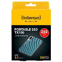 Intenso Lesen/Schreiben bis zu 500 MB/s/250GB USB Typ-C 3.2 Gen 1 (3.1 Gen 1) Blau, Grau